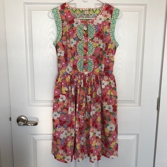 matilda Jane dress NWT. Floral on pink background. - Picture 2 of 9